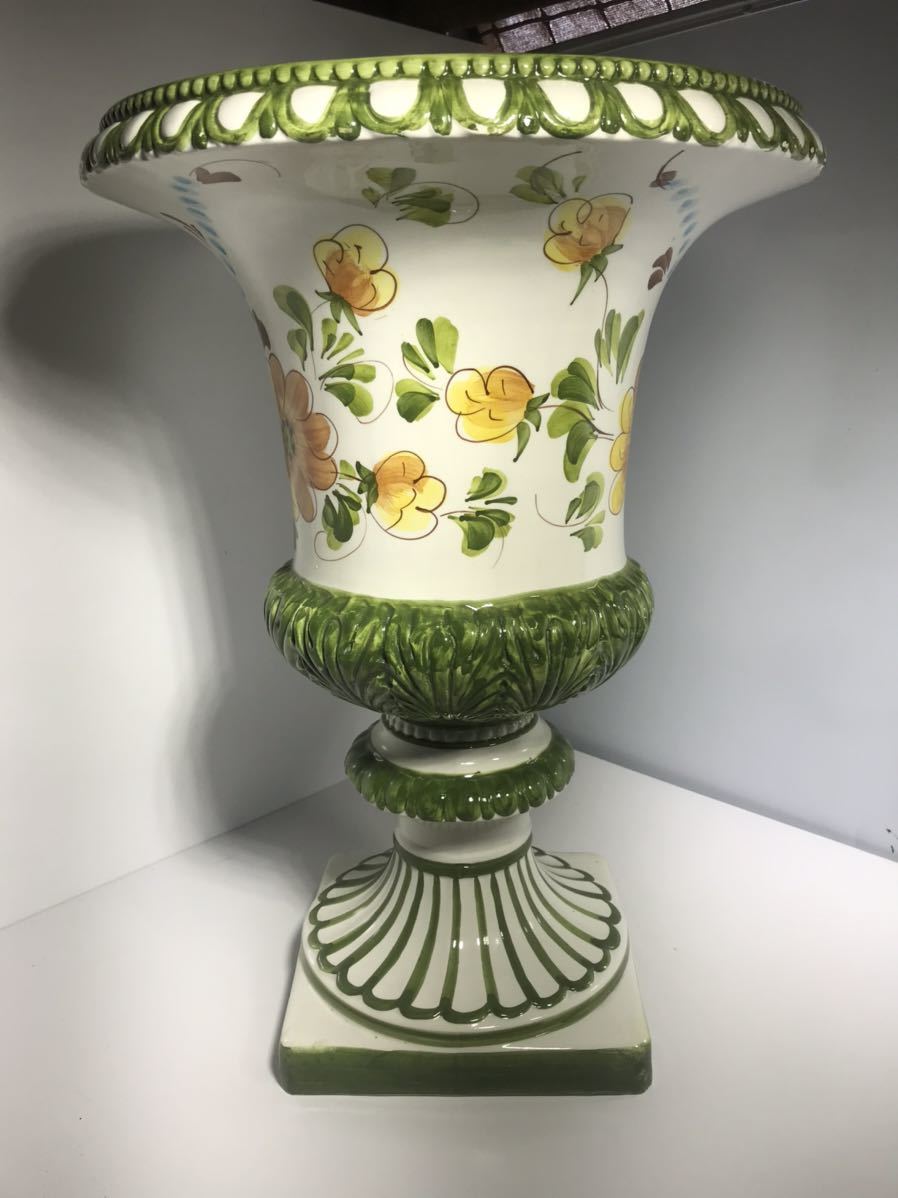 人気の 花瓶　DERUTA ITALY製　イタリア 花瓶