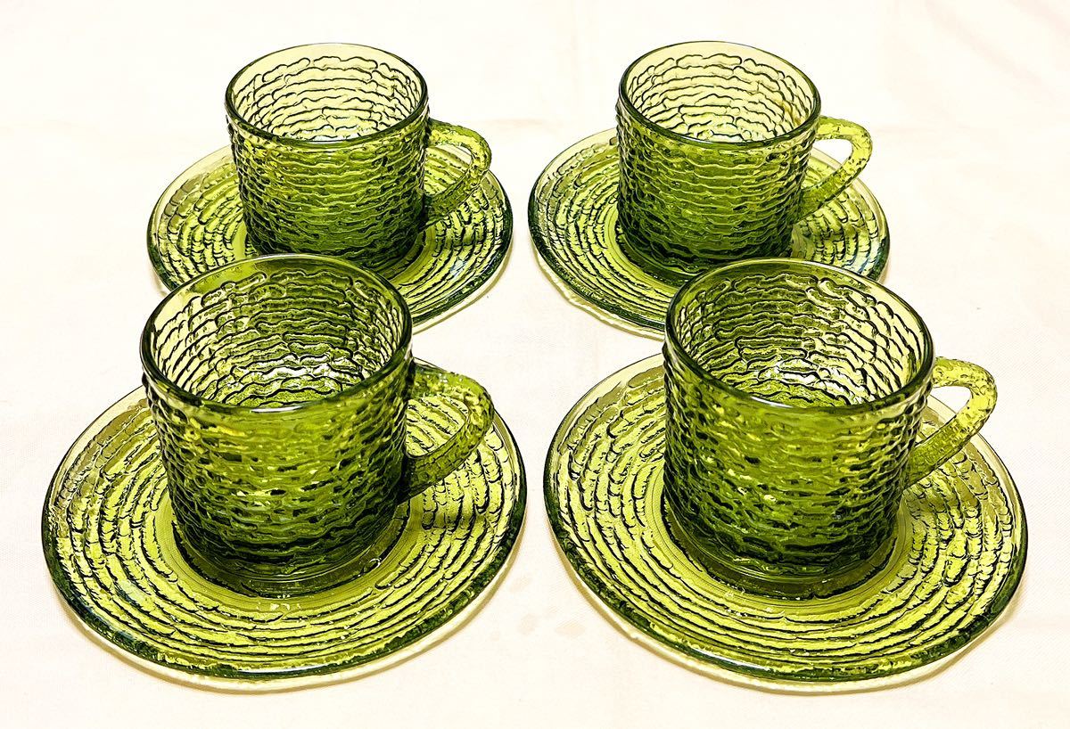  America made anchor ho  King soreno avocado green cup & saucer 4 customer 