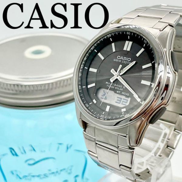 376 CASIO カシオ時計 メンズ腕時計 電波ソーラー アナデジ 人気