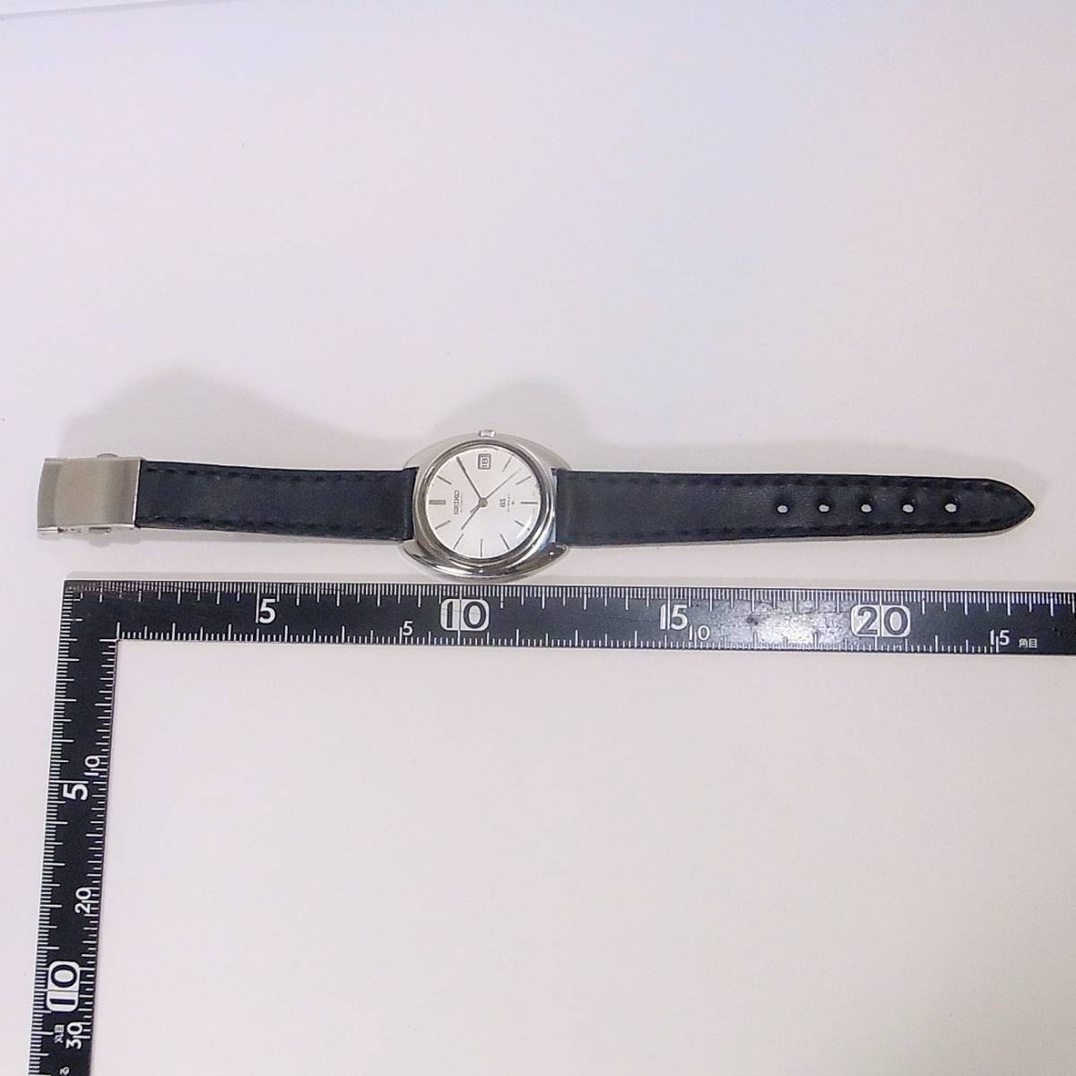 稼働品 美品 GRAND SEIKO グランドセイコー HI-BEAT 腕時計 自動巻き アンティーク 機械式 メンズ 新品牛革サドルレザーベルト