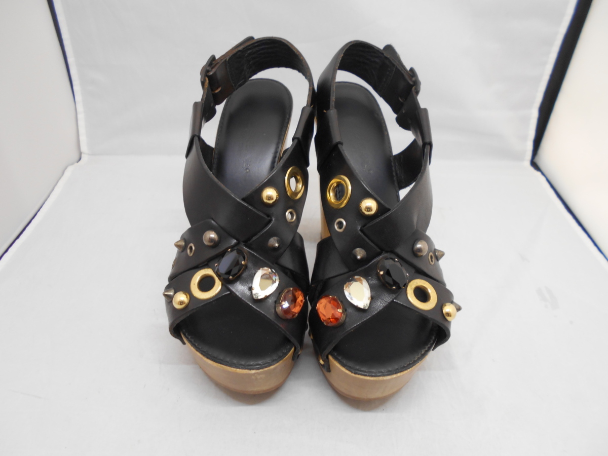 DOLCE&GABBANA】 ドルチェ&ガッバーナ サンダル ビジュー ブラック