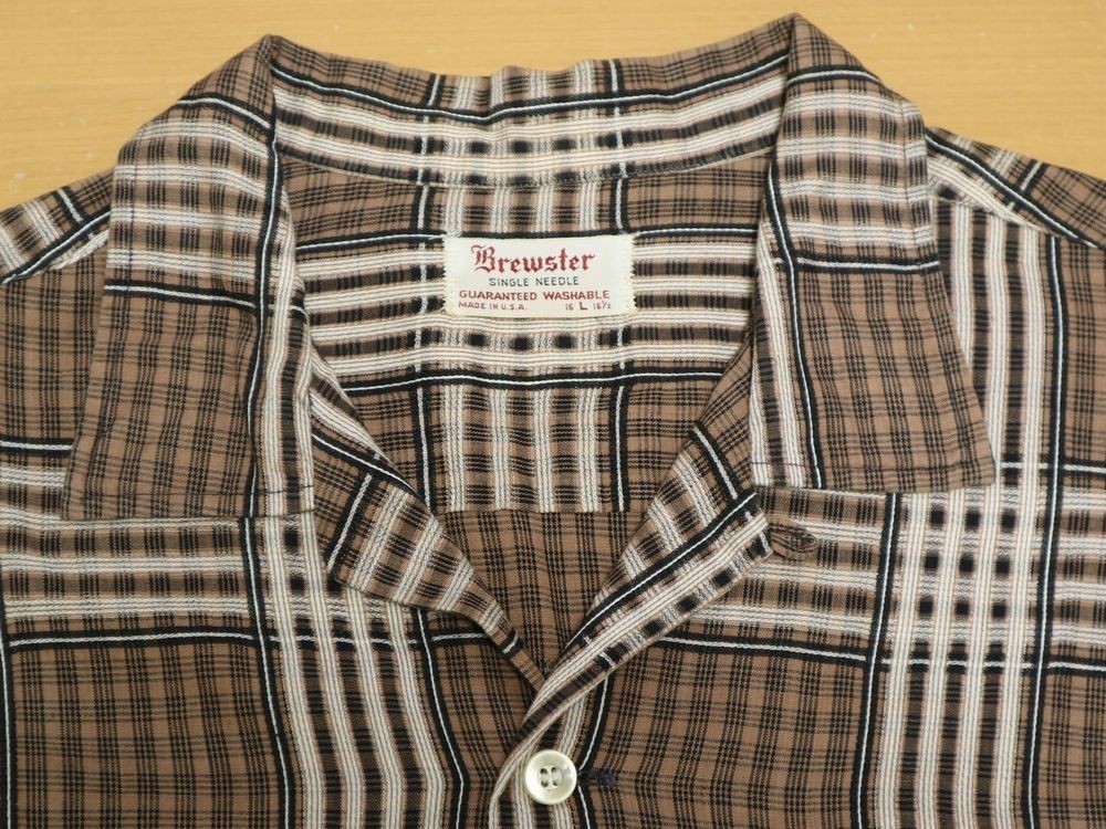超人気 ボックス オープンカラー ビンテージ BREWSTER 60s 50s 良い