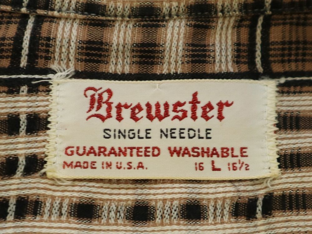 超人気 ボックス オープンカラー ビンテージ BREWSTER 60s 50s 良い