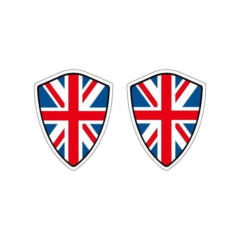 汎用 国旗 ステッカー シールド型 イギリス British シール バイク モータースポーツ サイン レトロ_画像1