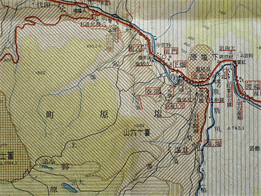 エクスカーションマップ NO.14 塩原 1933年 地人社発行_画像3