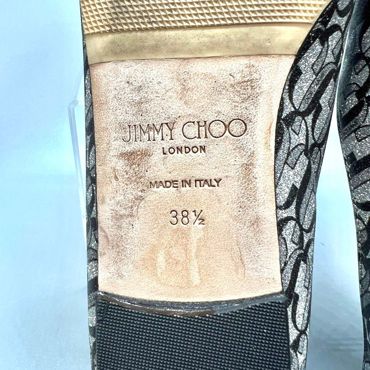 JIMMY CHOO ジミーチュウ フラットシューズ スクエアトゥ グリッター