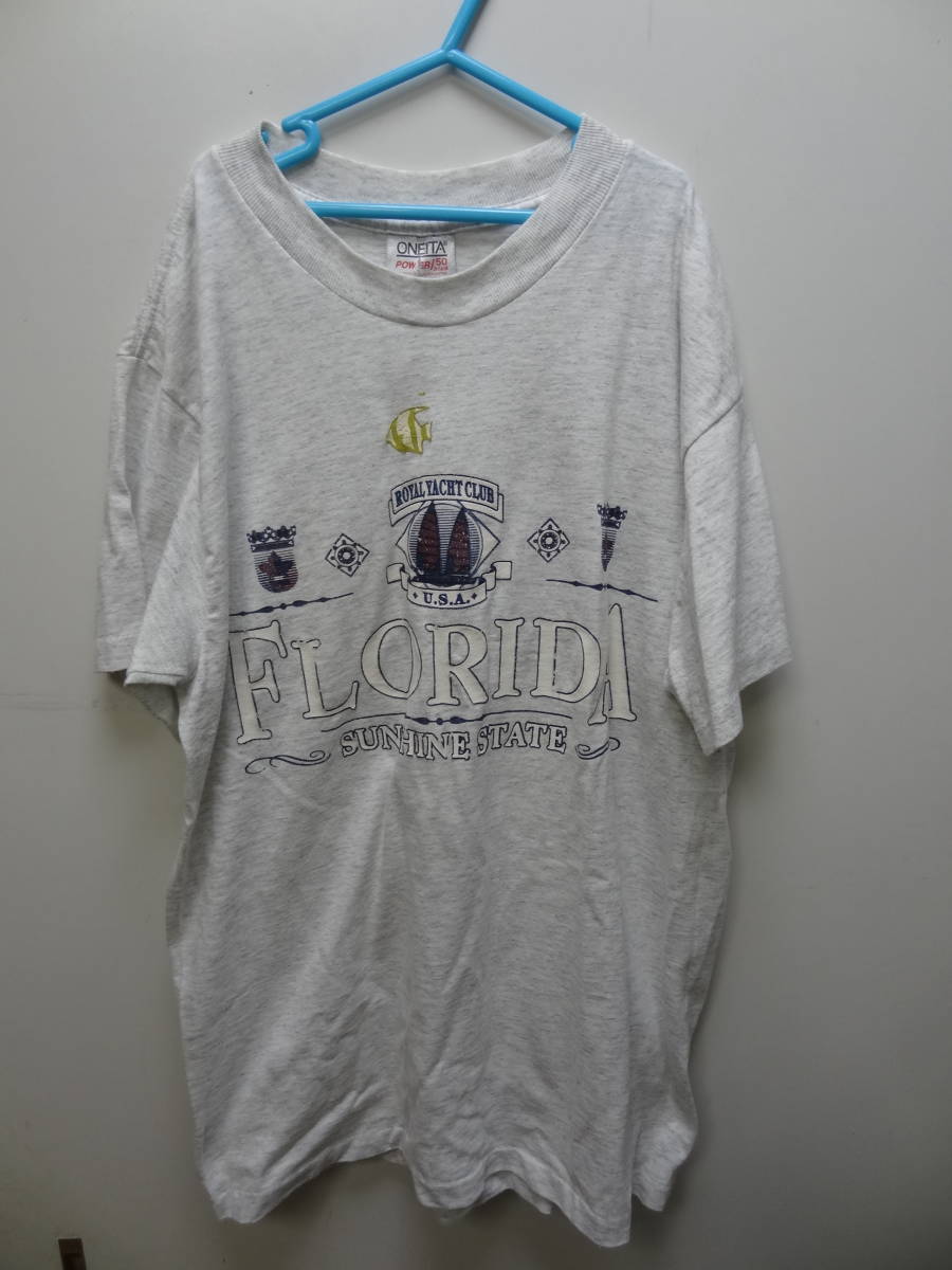 全国送料無料 アメリカ USA古着 オネイタ ONEITA FABRIC MADE IN USA フロリダ FLORIDA メンズ Tシャツ M_画像1