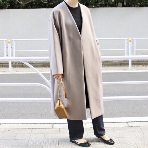 IENA MANTECO ノーカラーコート 34 グレーB イエナ sariater-hotel.com