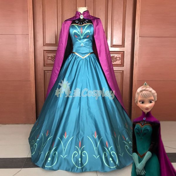 xd314ディズニー Frozen アナと雪の女王 エルサ Elsa プリンセス ワンピース ドレス ハロウィン コスプレ衣装