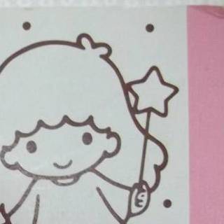 [ seal less ] Little Twin Stars paint picture 14.5×10cm 1993 year [Little Twin Stars. coating .. Sanrio ]