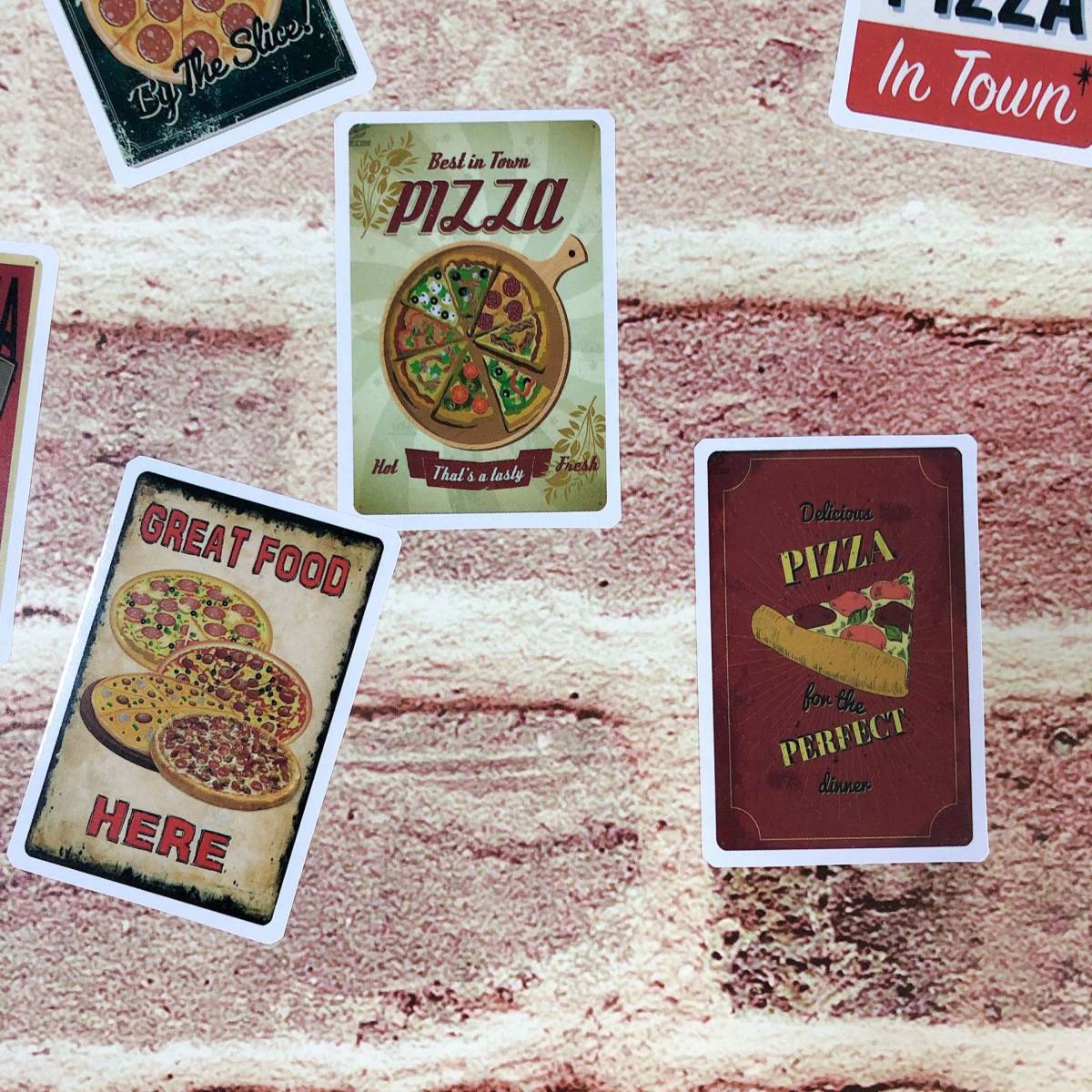 ピザ　Pizza　ピッツァ　ピッツェッタ　イタリアン　イタリア料理　レシピ　シール　ステッカー12枚YTA_画像5