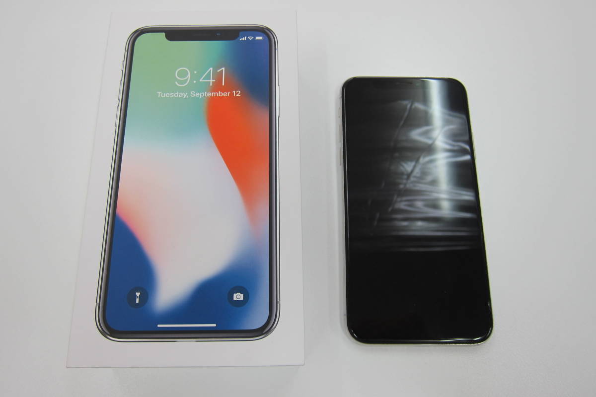 13358】iPhoneX 64GB 本体 箱付き 利用制限○ SIMフリー