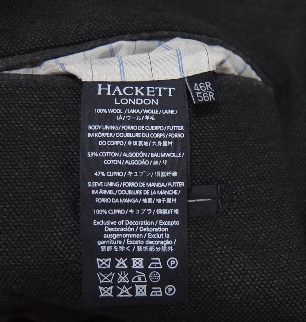 美品 HACKETT ハケット テーラードジャケット 深緑系 46R / 56R ブレザー グリーン 大きいサイズ ルーマニア製_画像8