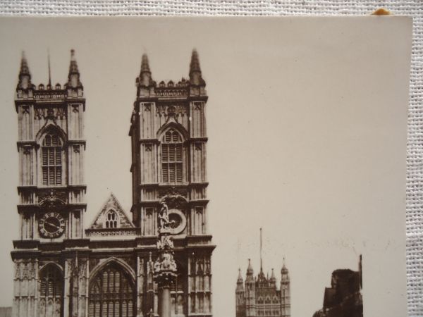 【絵葉書1枚】 WESTMINSTER ABBEY -LONDON /HUNT'S SERIES /SELFRIDGE /戦前ヴィンテージ歴史的建造物都市街建築 ハガキ 24-4939_画像8