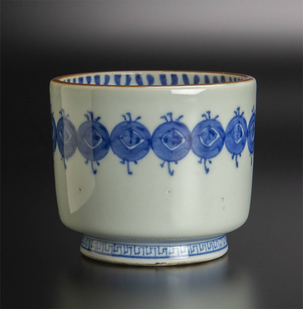 清 道光庚子年模古染附 1840年 青花罐 中国 古美術_画像3