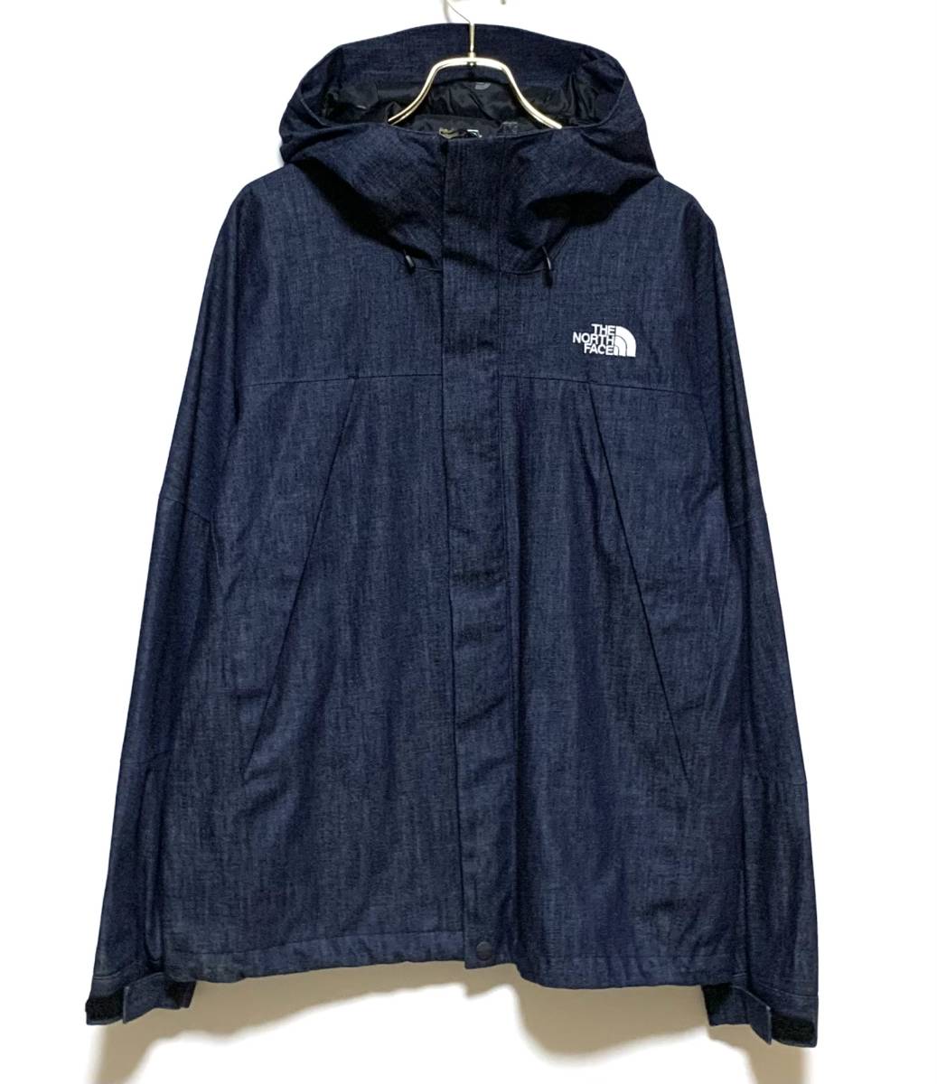 【美品：クリーニング済】THE NORTH FACE HYVENT DENIM JACKET（L）インディゴ ノースフェイス ハイベンド デニム マウンテンパーカー