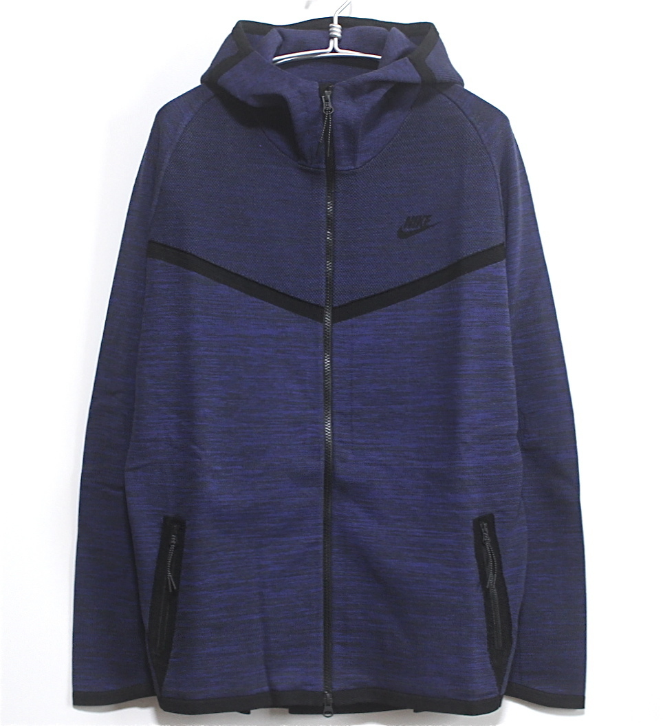 【新品：定価￥58,300】NIKE TECH KNIT WINDRUNNER / PANT（L）ネイビー ナイキ テック ニット 上下 セットアップ フーディ パーカ_画像2