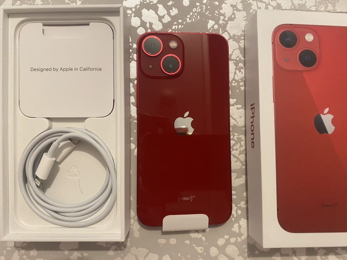 iPhone13 mini レッド 128GB SIMフリー 未使用バッテリー最大容量100