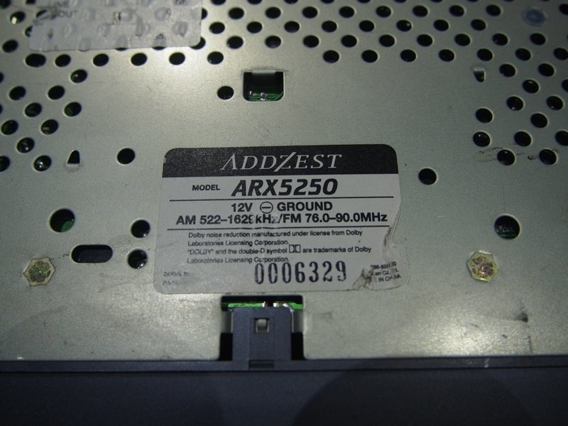 [psi] rare Addzest ARX5250 1DIN size cassette receiver junk that time thing Showa Retro exterior beautiful goods 