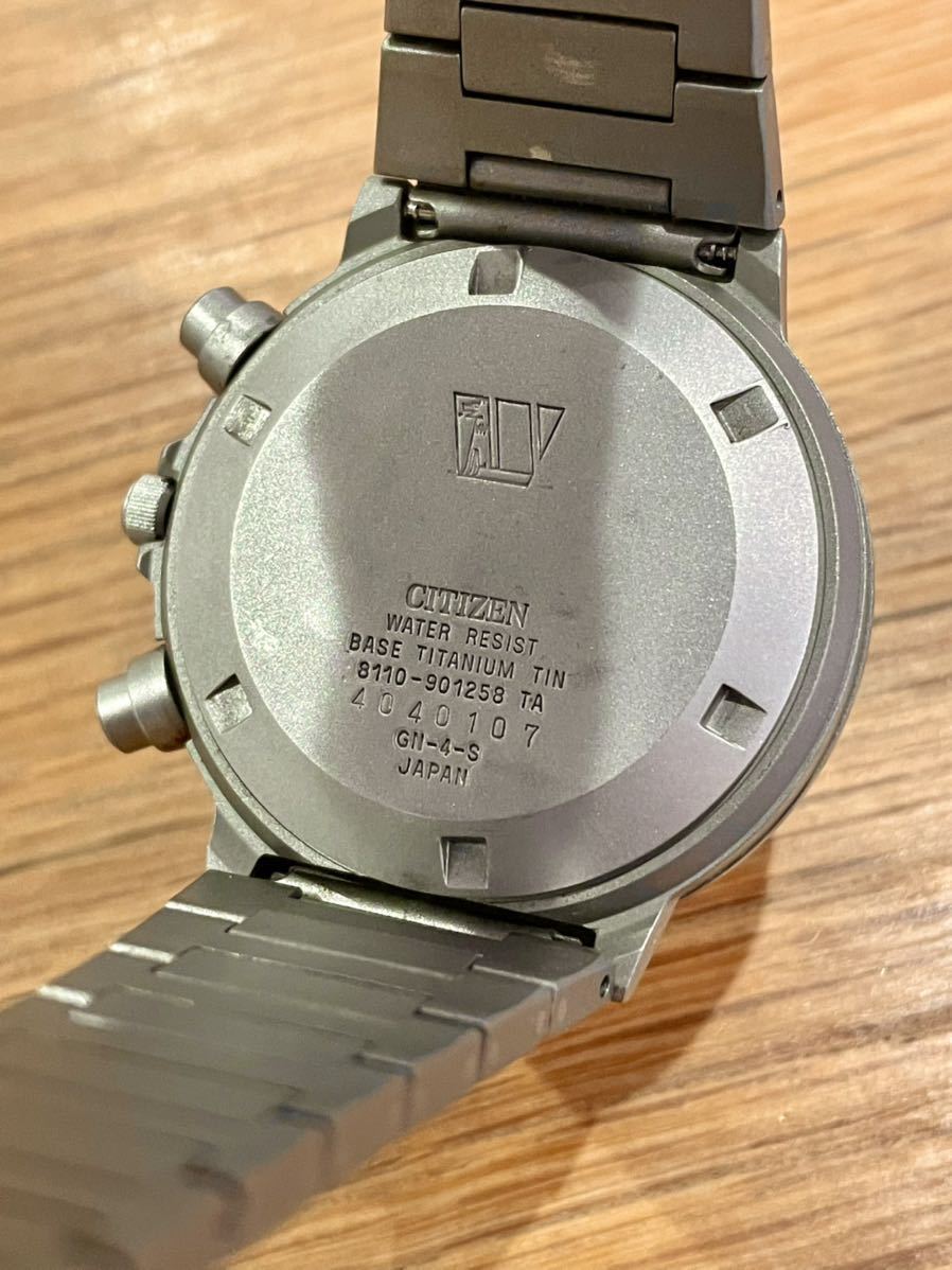希少 CITIZEN製 Walter Wolf 自動巻 クロノグラフ 腕時計 チタン 希少 CITIZEN製 Walter Wolf 自動巻 クロノグラフ 腕時計 チタン