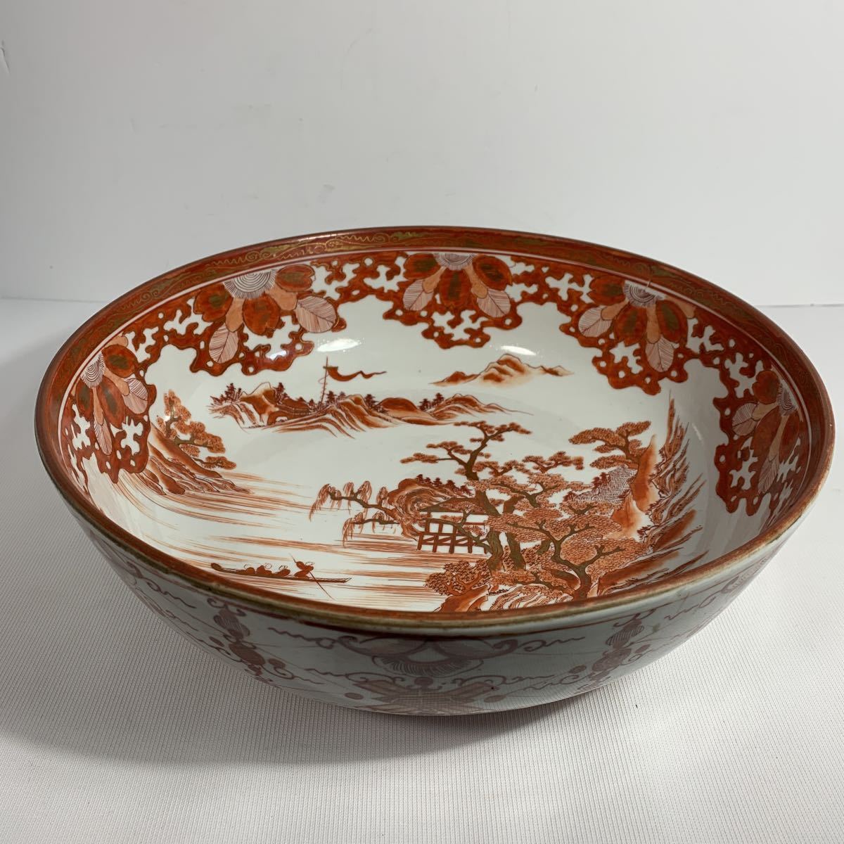 九谷焼 古九谷 色絵金彩 源氏物語画 觥 酒杯 一對 時代箱付 M R4954