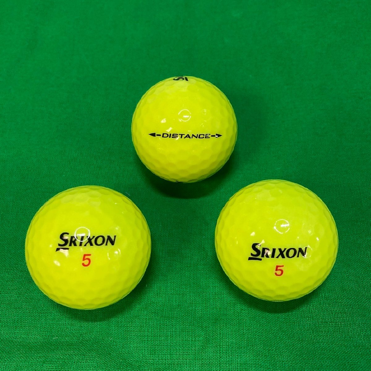 未使用品 SRIXON スリクソン DISTANCE DUNLOP ダンロップ 黄色 イエロー ゴルフボール