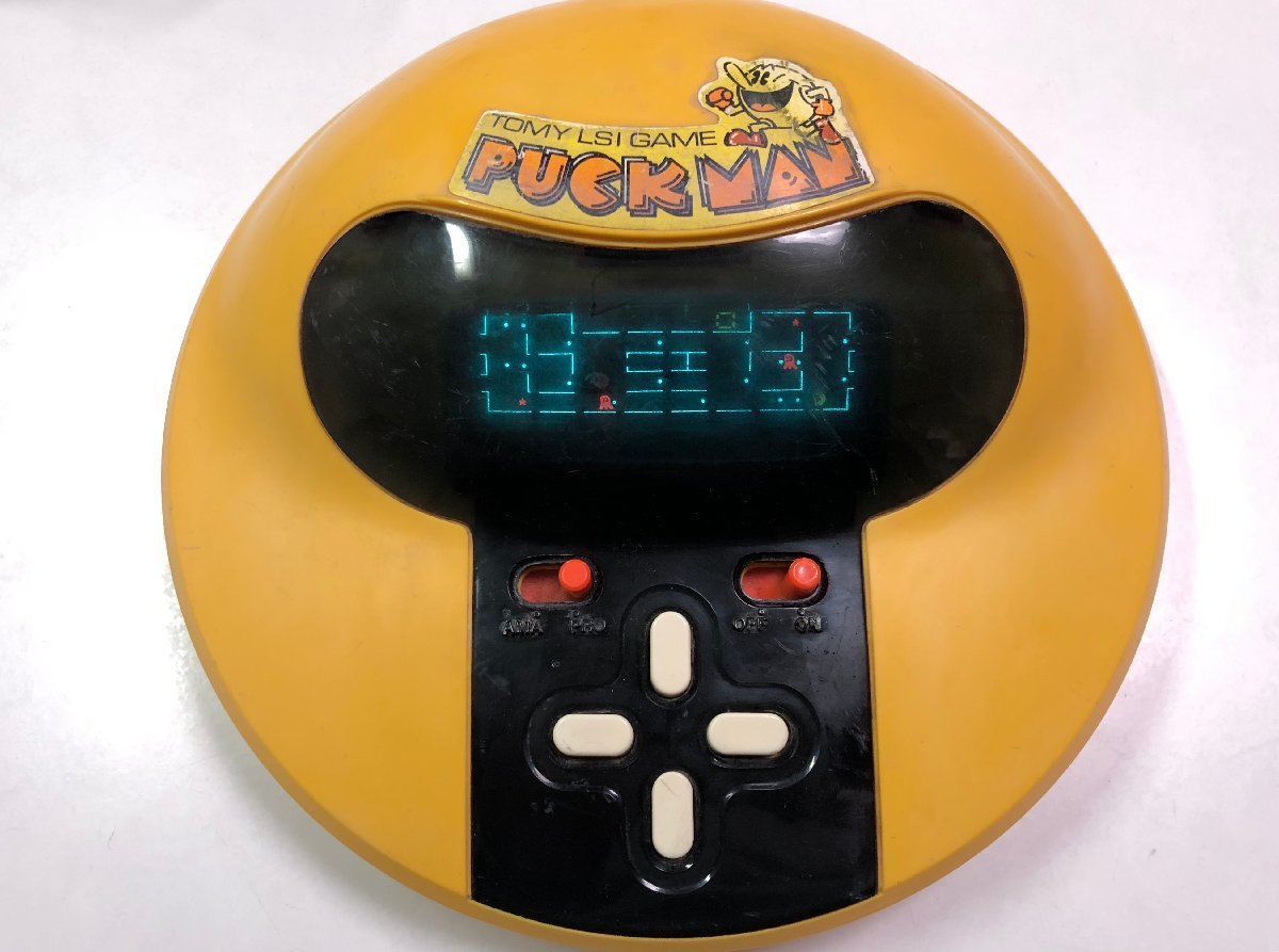 レトロゲーム機 パックマン PUCK MAN 前期表記 電子ゲーム機 LSIゲーム トミー製 ゲームウォッチ 中古品の画像1