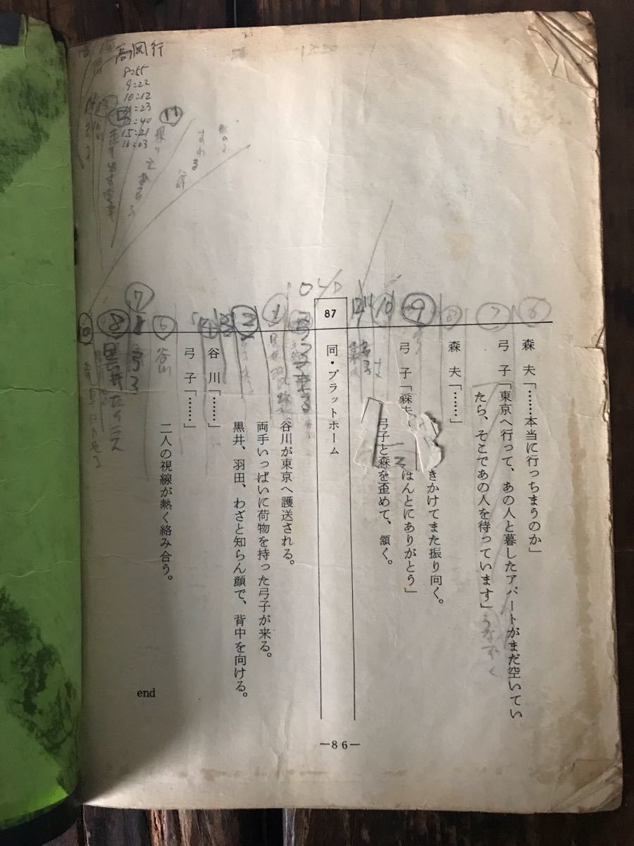 棄てられた女(後篇) 改訂稿 武田一成 台本 実使用品 助監督による書き込み多数_画像10