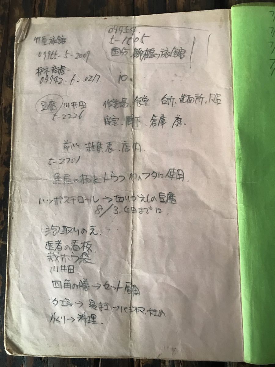 とうふ屋かあさんとその子どもたち 児童劇映画 台本 制作スタッフ書き込み多数 実使用品　希少　レア_画像3