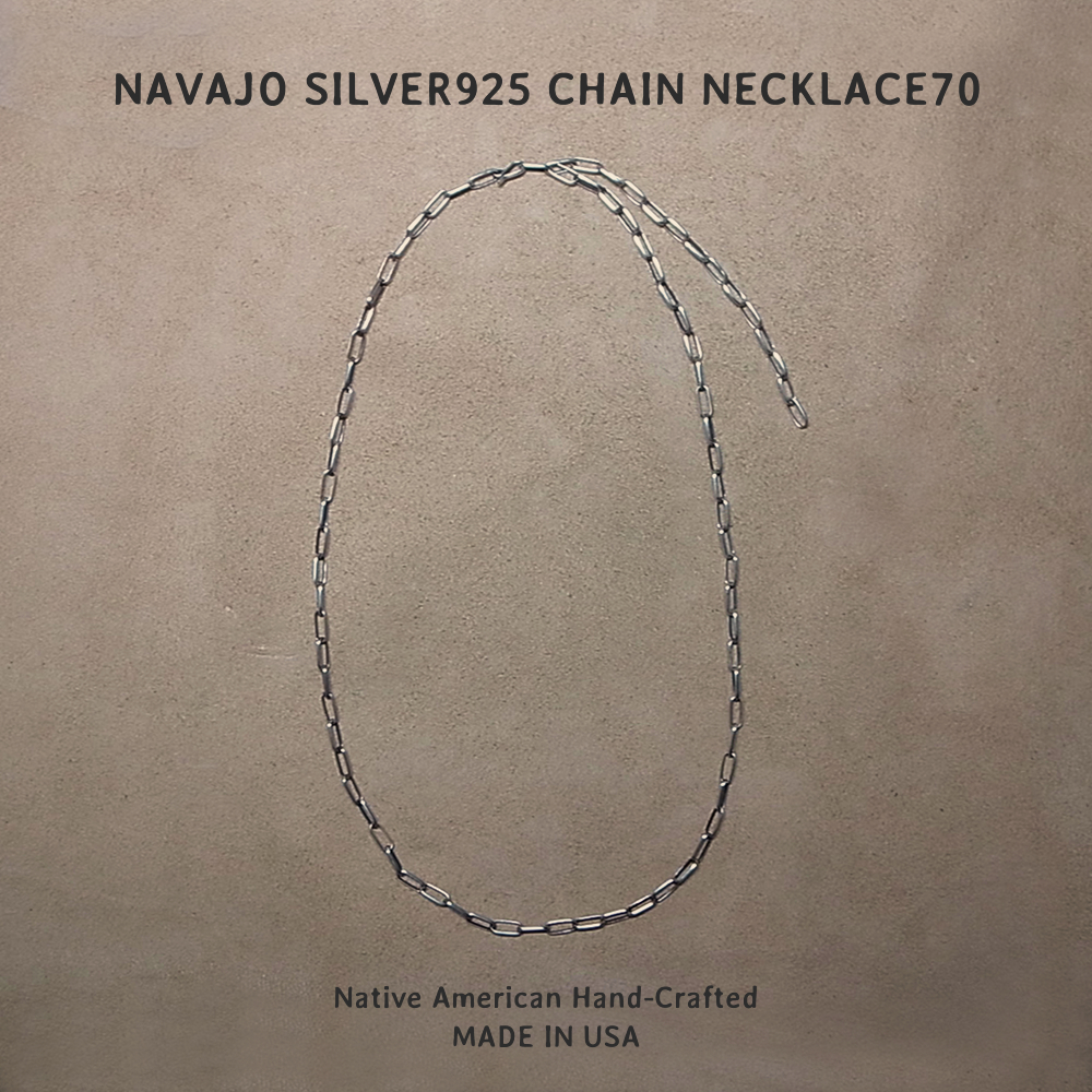 70cm-再入荷 在庫1点!!NAVAJO SILVER925 CHAIN NECKLACE70/ シルバー