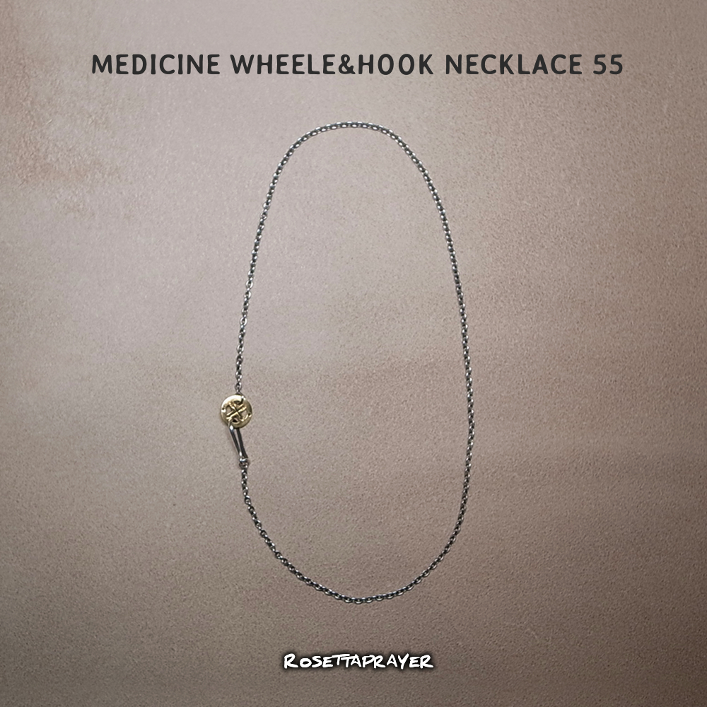 MEDICINE WHEELE & HOOK NECKLACE 55-BRASS WHEELE/ メディスンホイール ネックレス 55 -ブラスホイール