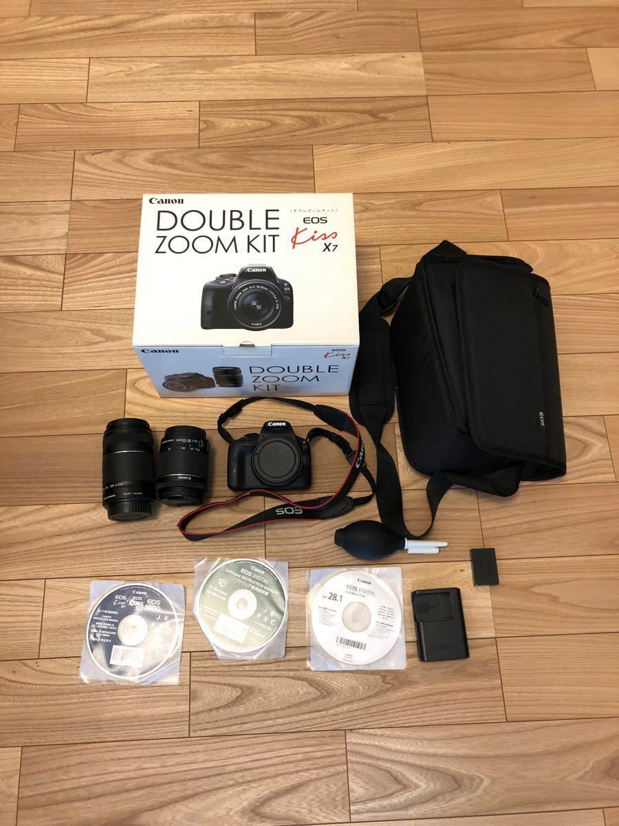 最大49%OFFクーポン Canon EOS KISS X7 Wズームキット 一眼レフ カメラ