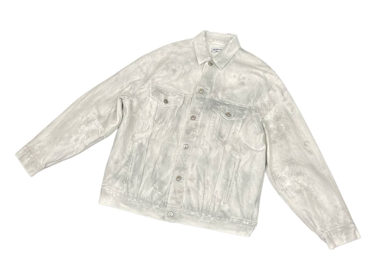 国内正規 □ BALENCIAGA 20AW RIPPED クラッシュ 加工 オーバーサイズ