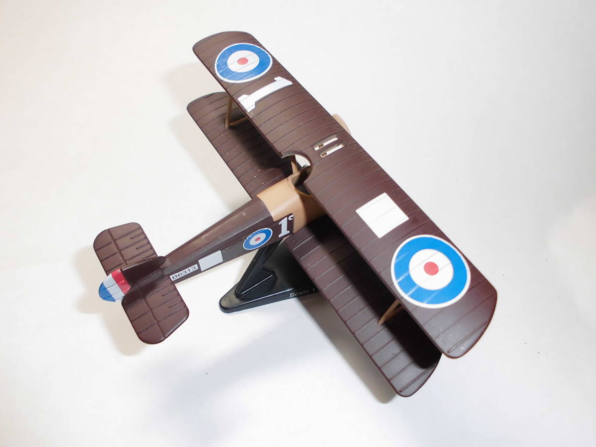 Ql870 Metal die-cast Sopti Camel F.1 British Air Force Brown 1/63 ソッピース キャメル イギリス空軍 複葉戦闘機 フィギュア 模型の画像7