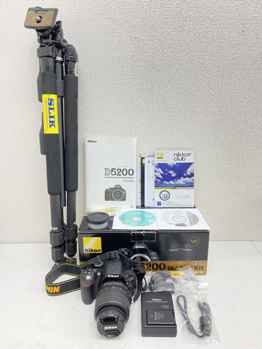 Nikon ニコン D5200 18-55 VR Kit カメラ 付属品完品 ・ SLIK スリック