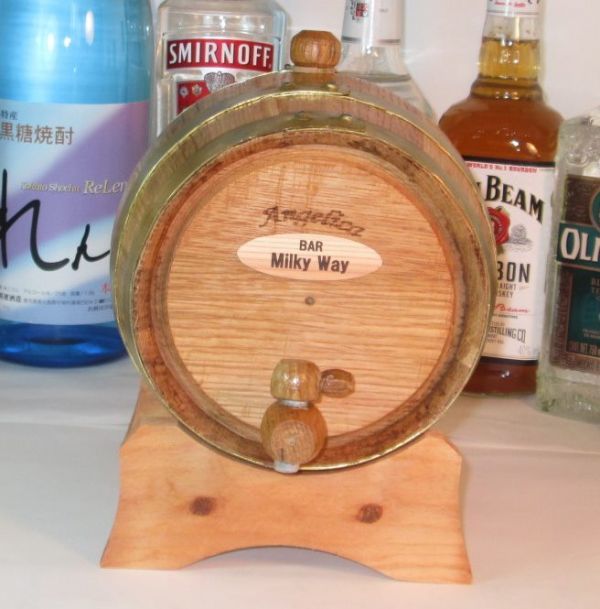 ○オーク製ミニ樽 熟成&サーバー ・自分だけのウイスキーを造る 2G 