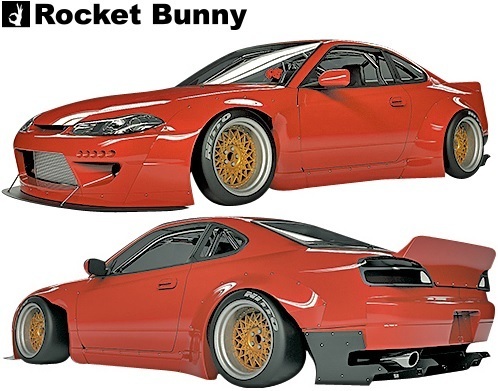 【M's】ニッサン S15 シルビア (1999y-2002y) Rocket Bunny ワイドボディキット 4点／／FRP製 TRA京都 ロケットバニー ロケバニ エアロ_画像1