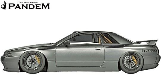 【M's】NISSAN R32 GT-R (1989y-1994y) PANDEM サイドエアロ 左右／／FRP パンデム BNR32 スカイライン GTR サイドステップ_画像1