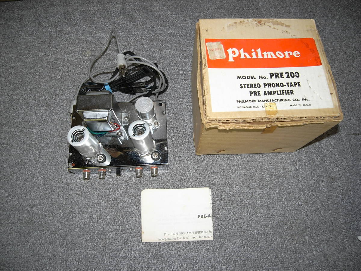 PHILMORE model PRE200真空管式 PHONO & TAPE イコライザーステレオ