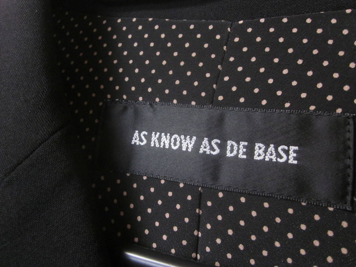 アズノゥアズ　AS KNOW AS DE BASE スーツ 上下 セットアップ　レディース フリー 黒ブラック ジャケット スカート アズノウアズ 5740