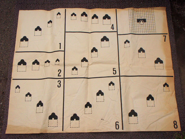 F0★米国政府・米軍1987年製　基本射撃用ペーパー　ターゲット/M16A1・M16A2自動小銃・M60機関銃等の80年代米軍装備のアイテムにターゲット_画像1