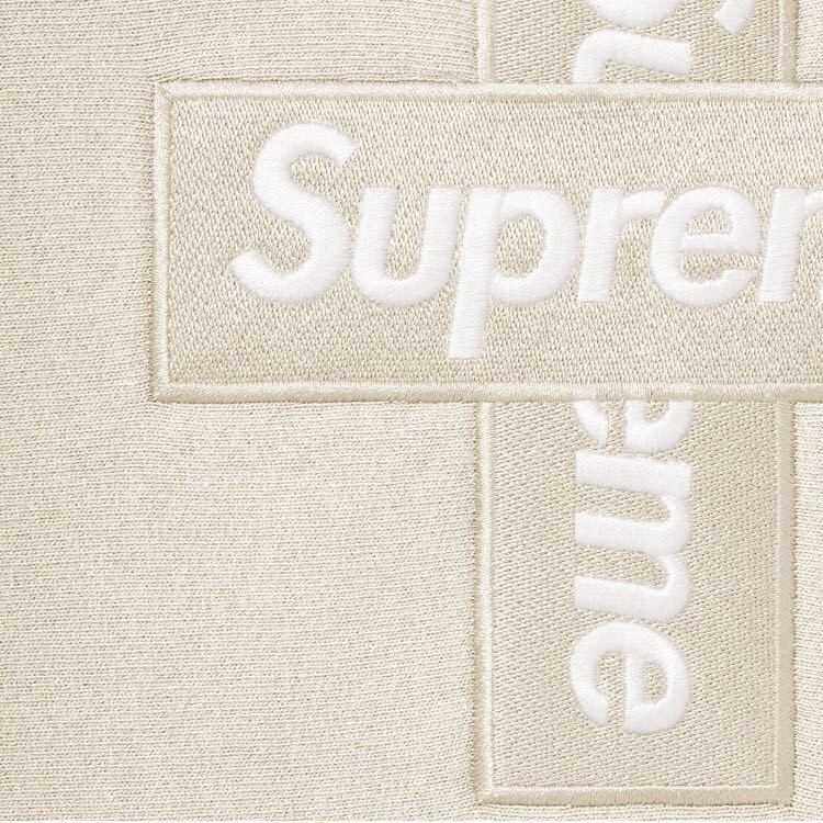 20FW Supreme Cross Box Logo Hooded Sweatshirt Natural S ナチュラル 