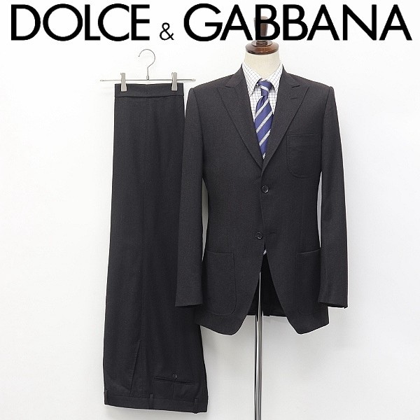 色々な & 最高級○DOLCE GABBANA 48 チャコール スーツ セットアップ 2