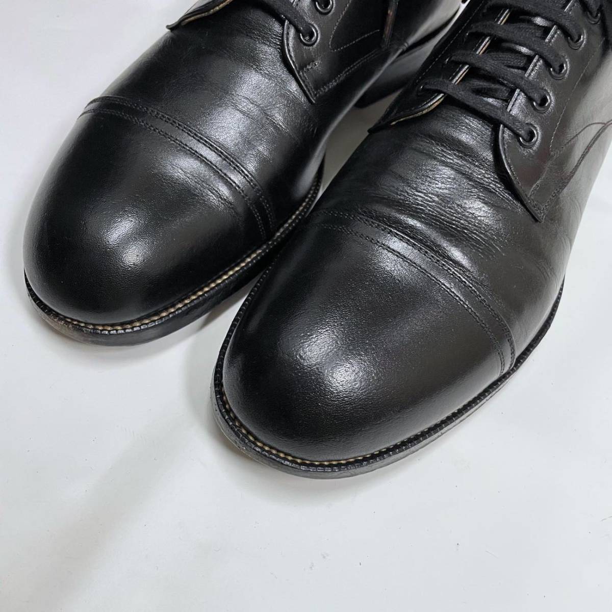 AUTHENTIC SHOE&Co, オフィサーレザーシューズ 短靴 定価88,000円 25.5cm オーセンティックシュー アンドコー メンズ革靴 foot the coacher_画像9