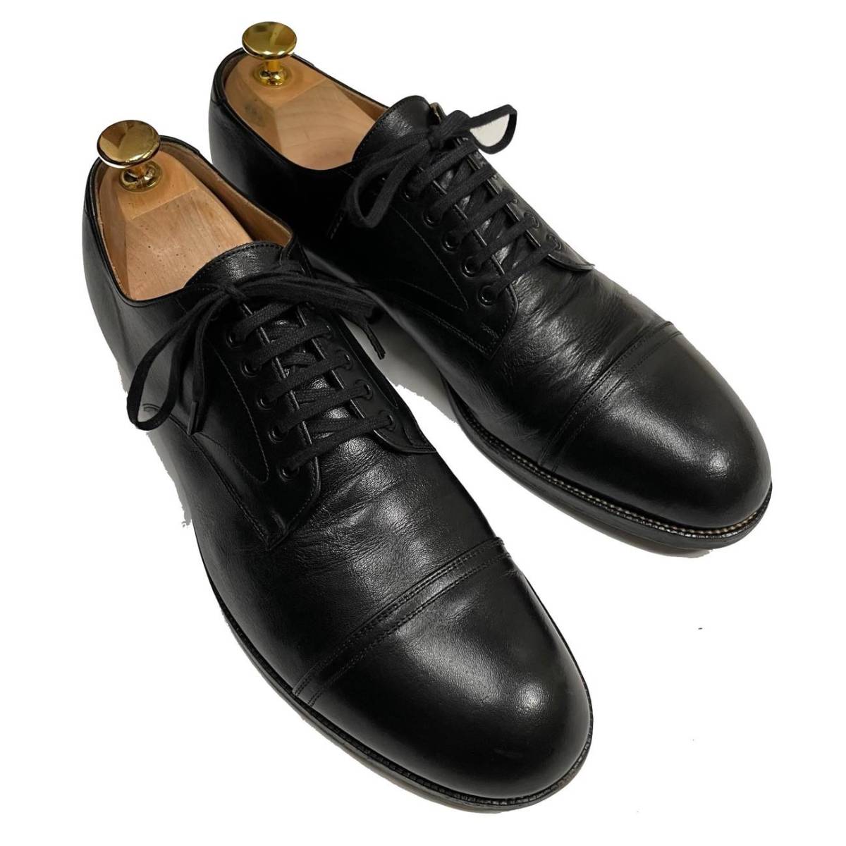 AUTHENTIC SHOE&Co, オフィサーレザーシューズ 短靴 定価88,000円 25.5cm オーセンティックシュー アンドコー メンズ革靴 foot the coacher_画像1