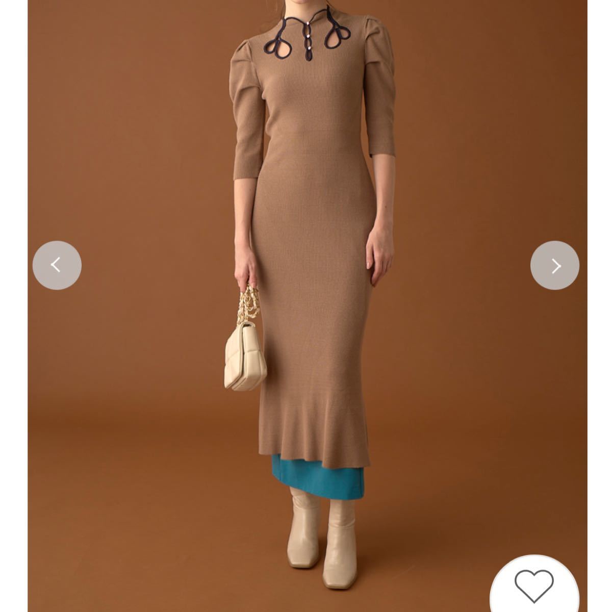 【LILY BROWN】カットアウトマーメイドニットワンピース タグあり新品 リリーブラウン オフィシャルストア限定カラー