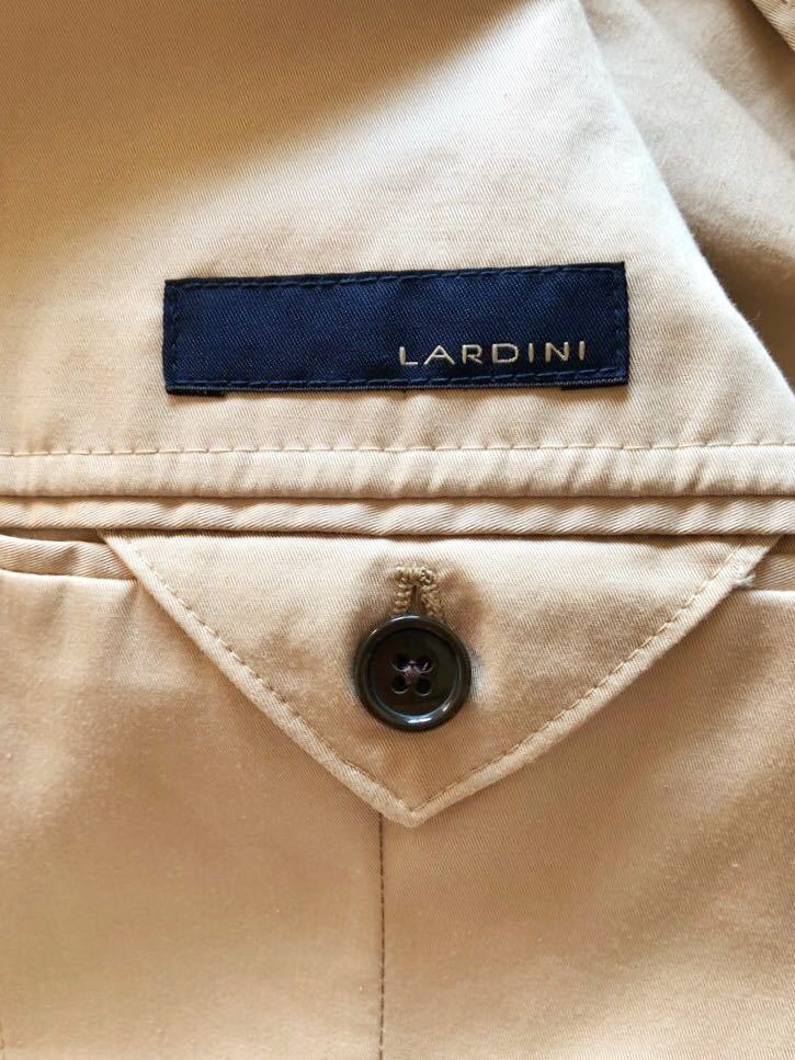 LARDINI コットンスーツ カーキ ブートニエール サイズ46-