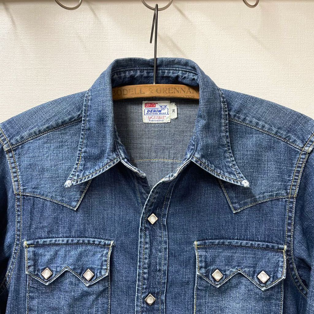 size36 日本製 Levi's ショートホーン ビンテージ レプリカ ウエスタン