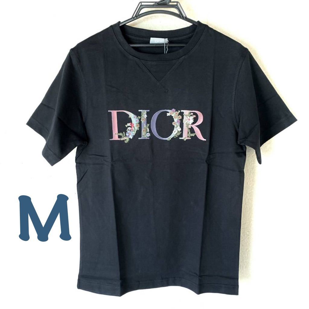 刺繍】Dior ディオール Tシャツ 半袖 フラワー 花 M umbandung.ac.id