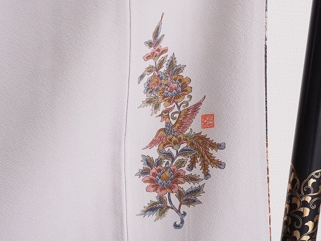 二代目 更甚 金田昇 江戸更紗 訪問着 共八掛 正絹 着物 和装 1274